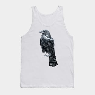 Double Exposure Crow & Tree Branches Tank Top